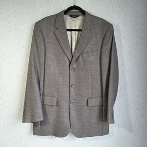 Jos A Bank Sport Coat Mens 41L Gray Wool Blend Blazer Sport Coat Three Button